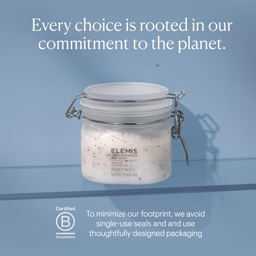 ELEMIS Frangipani Monoi Salt Glow 490g, Tropical Body Scrub To Exfoliate & Hydrate for Radiant Skin