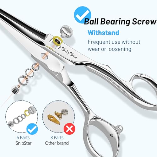 Professional Hair Cutting Shears - 6.5 Inch CNC Steel Barber Scissors - Style 3