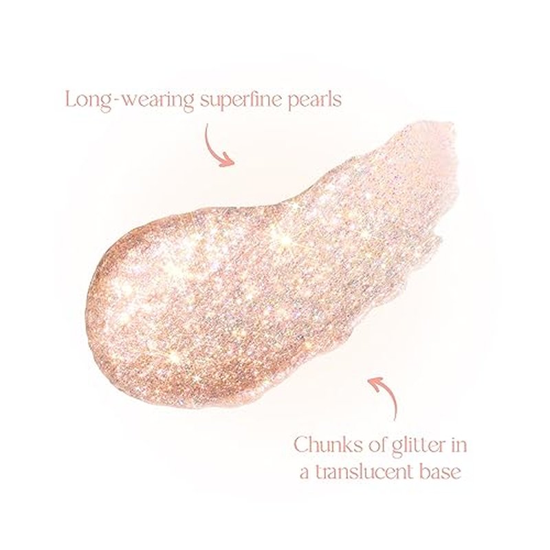 dasique Starlit Jewel Liquid Glitter (04 Rose Quartz) | Twinkle Glitter Shadow | Korean Makeup | Shimmer Eye Make Up | Eyeshadow Eyeliner | Long lasting | Multi use | Quick drying