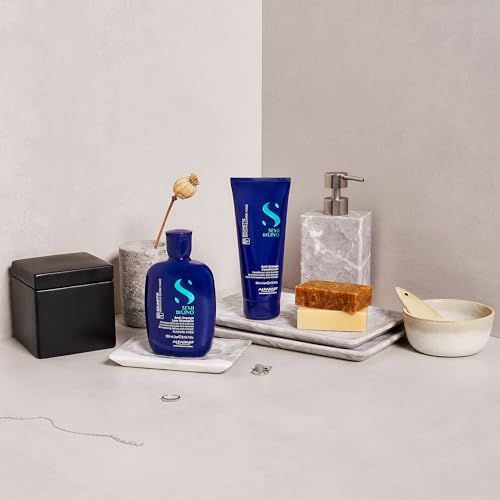 Alfaparf Milano Semi di Lino Blue Brunette Conditioner for Brassy Hair Color-Tone Neutralizer