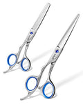ULG Left Handed Hair Cutting & Thinning Scissors Kit - 6.5 Inch Professional Barber Shears