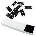 200pcs Plastic Razor Blades, Double Edged Plastic Blades, Safety Glass Scraper Blades for Cleaning Glass Removing Adhesive Residue(Black)