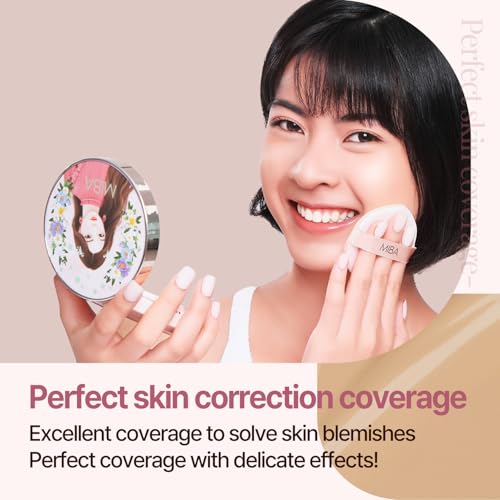 Long Lasting Foundation Cushion for Dark Skin Tones - 27 No., Brightens & Moisturizes