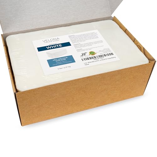 White Melt & Pour Soap Base 5 lb - SLS/SLES Free, Cruelty-Free, Skin-Nourishing