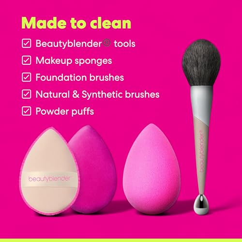 Makeup Sponge & Brush Cleaning Set - Pink Beautyblender + Charcoal Solid Cleanser (OP Variation)