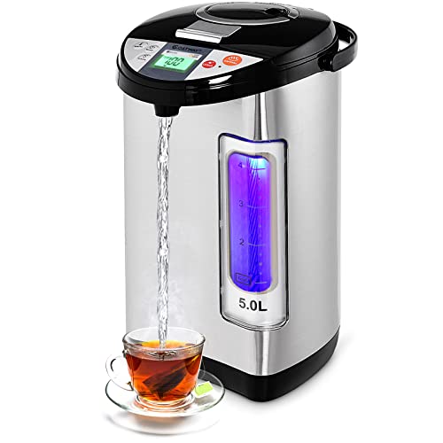 Electric Hot Water Boiler & Warmer with 5L Capacity, Adjustable Temp & Night Light