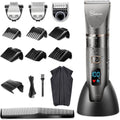 Hatteker Cordless Waterproof Beard Trimmer for Men - Gray