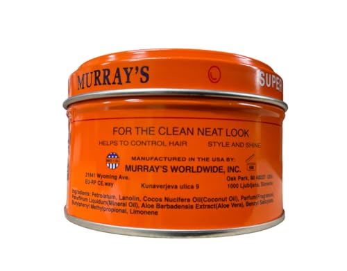 Murray's Light Pomade & Hair Dressing 3 oz - Pack of 6 for Shine & Control