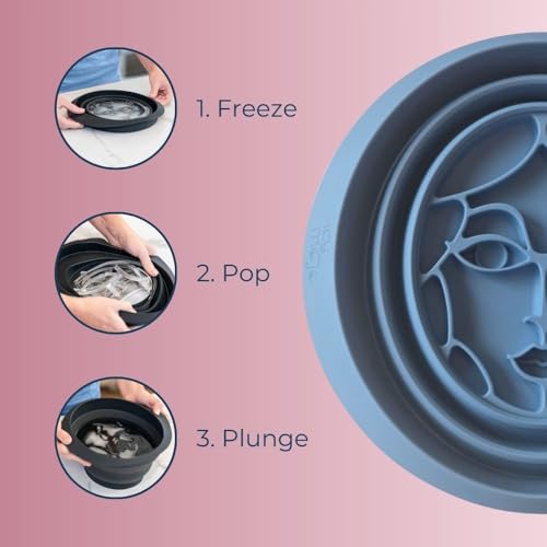 Facial Cold Plunge Baby Ice - Collapsible Silicone Face Ice Bowl with Built-In Ice Tray for Skin Tightening & Acne Relief