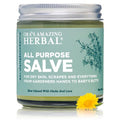 All Purpose Herbal Salve 4 oz - Healing Skin Balm with Tea Tree, Comfrey, Calendula