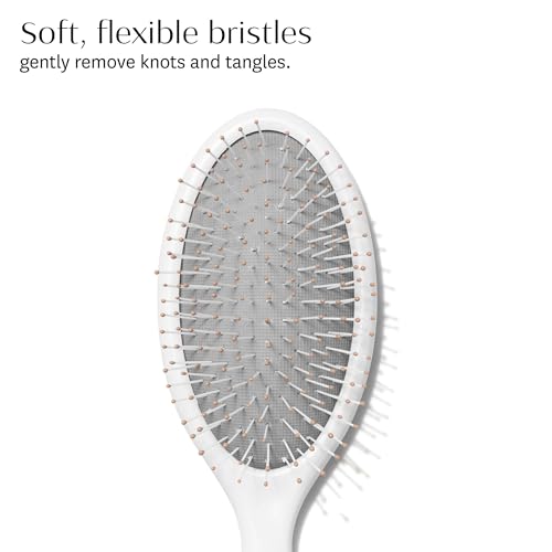 T3 Detangle Duo Brush Set | Detangling Brush and Shower Comb Set | Comb to Disperse Liquid & Brush to Detangle Wet Hair| For All Hair Lengths and Textures, white, 1 Count (Pack of 1)