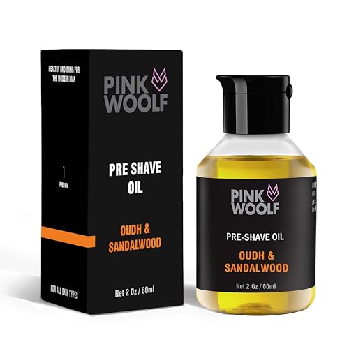 Pre Shave Oil for Men ? Shave Prep for Smooth Razor Glide ? Preshave Treatment Reduces Razor Bumps & Irritation ? For Electric & Manual Razors ? OUDH & SANDALWOOD ? 2 Fl Oz