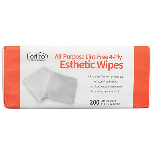 All-Purpose Lint-Free Cotton Facial Wipes 200 Pack - 4x4 Inches, 6 Packs