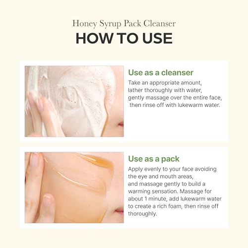 Hydrating Honey Syrup Mask-to-Foam Facial Cleanser - Dewy Glow, 4.06 fl oz