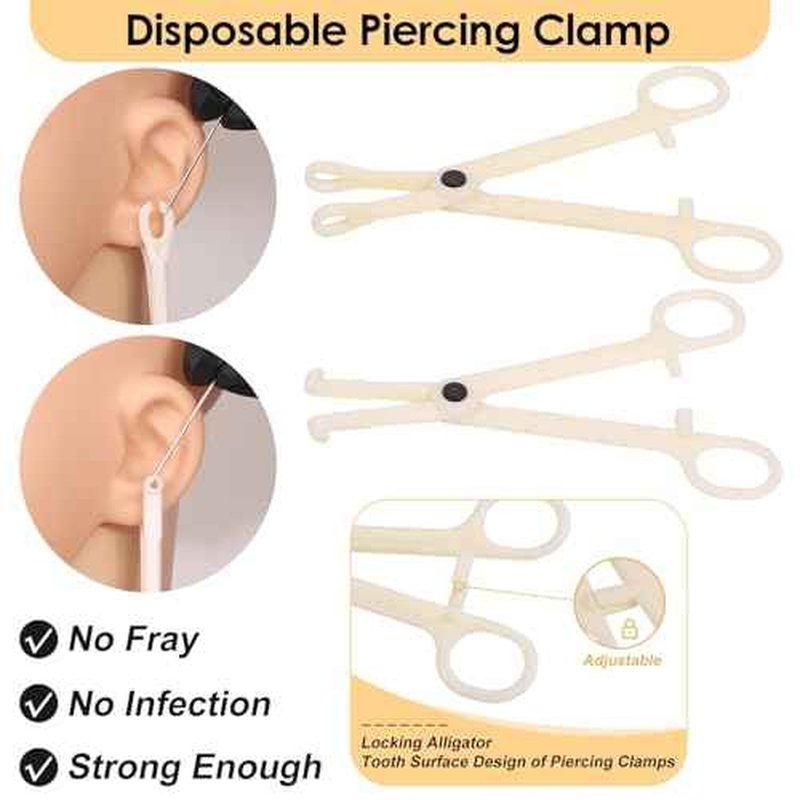 104PCS Body Septum Piercing Kit with 14G/16G/20G Piercing Needles Piercing Jewelry and Tool Set for Ear Nose Belly Button Nipple Lip Cartilage Eyebrow Tongue Navel Piercing Kit for All Piercings
