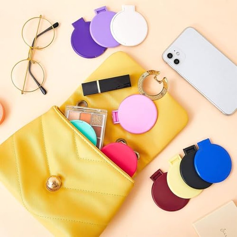 Juexica 180 Pcs Compact Mirror Bulk for Women Mini Folding Mirror Portable Pocket Makeup Round Small Vintage Travel for Cosmetic Purse Bag Gifts Mom Daily Use (Classic Colors)