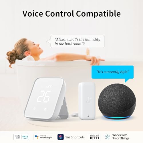 Wi-Fi Humidity Sensor 4 Pack with Hub - Indoor Outdoor Thermometer with Smart Alerts (Variation 5)