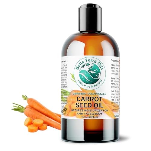 Bella Terra Oils - Organic Carrot Seed Oil 16 oz - Pure Organic Carrot Essence, Offering the Best of Vitamin C & Omega Fatty Acids, The Beacon of Natural Skin Care