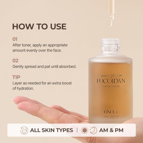 ONUL31° Fucoidan Satin Face Serum – Lightweight Hydrating Korean Skincare, 50ml