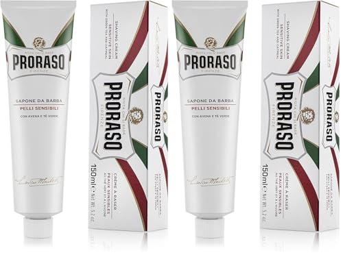Proraso Sensitive Shaving Cream for Men - 5.2oz Pack of 2, Gentle & Soothing