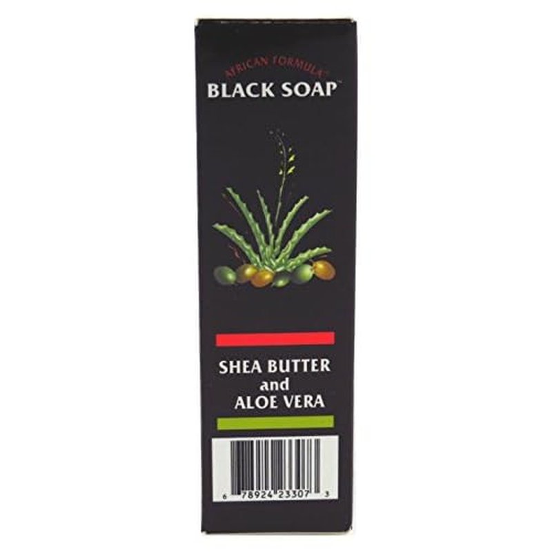 African Formula Black Soap 3.5 Ounce Shea Butter & Aloe Vera (Pack of 6)