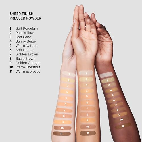 Bobbi Brown Sheer Finish Pressed Powder | Oil-Absorbing, Mattifying Setting Powder for All-Day Shine Control | Includes Puff, 0.32 Ounce