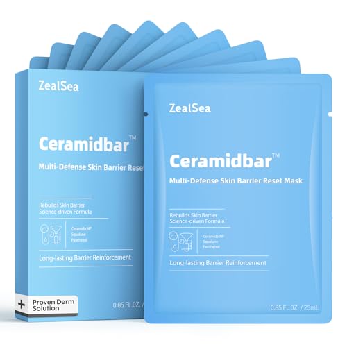 ZealSea Ceramidbar Face Mask Skincare Set – 10 Pack, Repair & Rescue Duo (Repair Mask 10 Count)