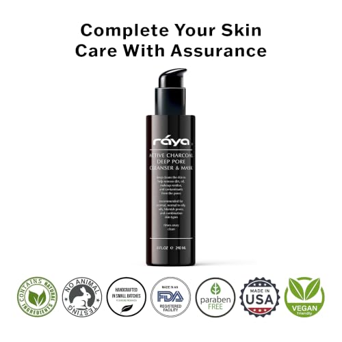 Charcoal Deep Pore Facial Cleanser & Mask for Oily & Blemished Skin