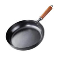 MITSUMOTO SAKARI 12-Inch Japanese Cast Iron Skillet Flat Bottom, Hammered Surface