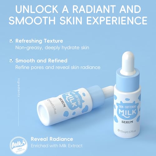 10 PCS Milk Skincare Set for Girls Ages 8-12 - Gentle Hydrating Kids Routine