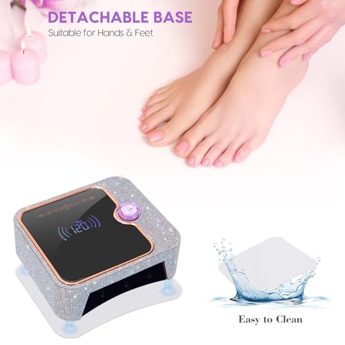 ANBEISTEE Diamond Rechargeable UV Nail Lamp for Gel Nails - Wireless, Long Battery Life