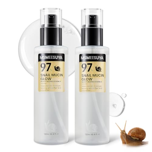 Hydrating Snail Mucin Serum 97% - 120ml Pack of 2, Fast Absorbing Face Serum