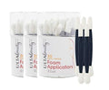Makeup Applicator Set - Dual Tipped Foam Brushes for Eyeshadow & Eyeliner, 3 Packs of 30