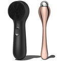 NågraCoola CLIE Silicone Face Scrubber Charcoal - Rechargeable Waterproof Facial Cleansing Brush for Deep Exfoliation & Massage