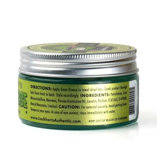 Lockhart's Heavy Hold Shine Pomade for Men - 3.4 oz, Slick & High Shine