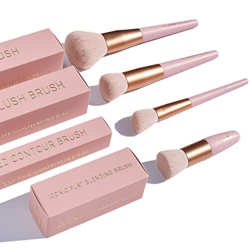 Vegan Flat Blending Makeup Brush for Loose Powder - The Good Mineral