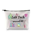 GJTIM Lab Tech Survival Kit Funny Lab Week Lab Tech Gift Laboratory Technician Zipper Pouch Makeup Bag