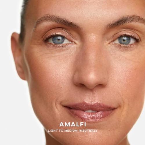 Saie SuperSuede Radiant Baked Bronzer - Amalfi (Light to Medium) - Hydrating, Long-Lasting, Vegan Face Bronzer with Squalane + Jojoba