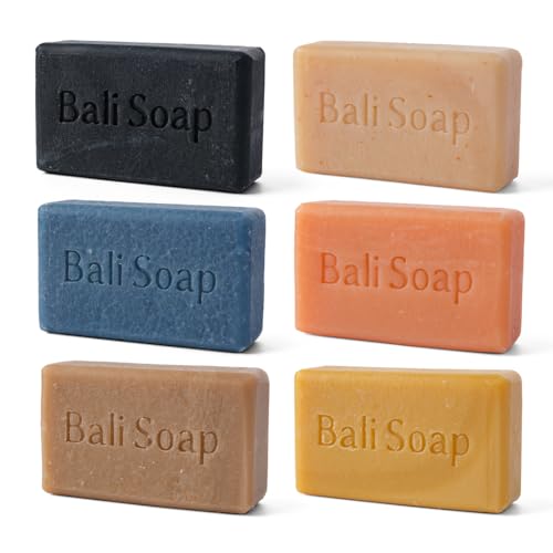 Natural Soap Bar Gift Set with Tea Tree & Charcoal - Bali Handmade Skincare