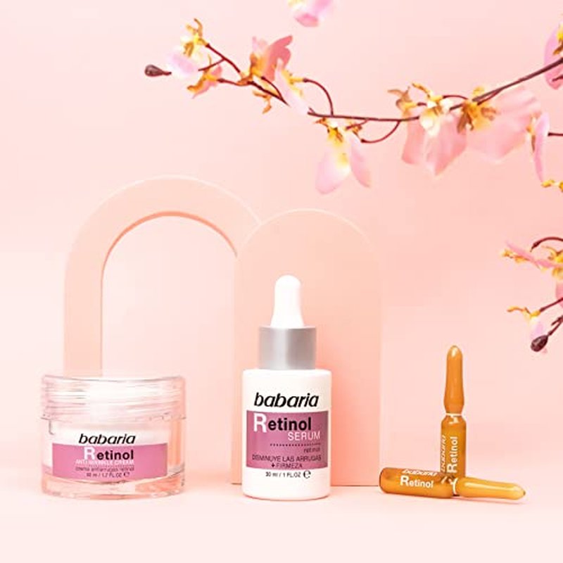 Babaria - Retinol Ampollas Antiedad Procollagen, Piel Renovada, Firme y El?stica, con Vitamin A Premium, Apto para Todo Tipo de Pieles, Incluso Sensibles - 5 Uds de 2 ml
