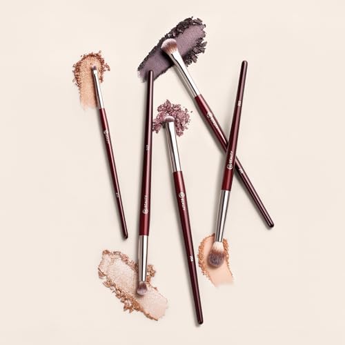 Eyeshadow Brush Set for Hooded & Smaller Eyes - 5 Vegan, Cruelty-Free Makeup Brushes
