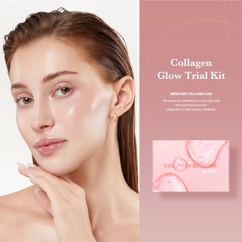 Medicube Glass Skin Collagen Skincare Set - 4-Piece Travel Size Pack of 2