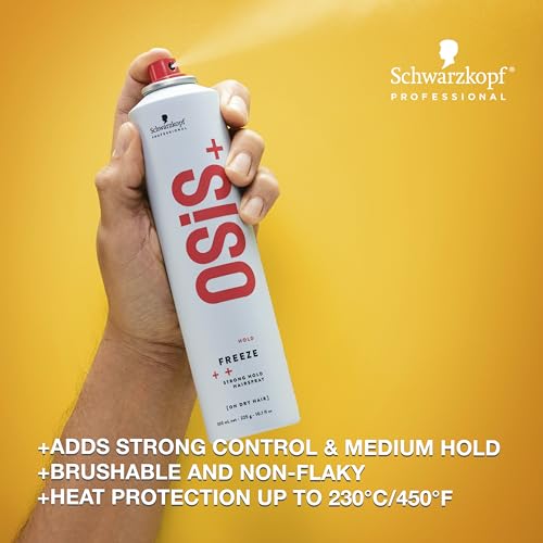 OSiS+ Freeze Hairspray - Medium Hold with Heat & Humidity Protection