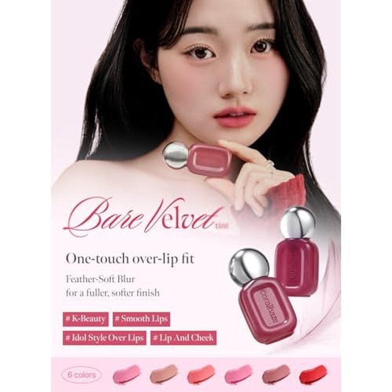 Bare Velvet Tint #303 Guava Coral 3g, Soft Matte Lip Tint, Creamy Tinted Lip Stain, Velvet Burring Tint, Long Lasting High Pigment, Weightless, 24H Hydration, Lip Makeup, Korean Beauty