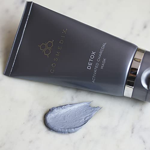 COSMEDIX Activated Charcoal Detox Mask - Gently Exfoliates Skin - Cleanses Away Age-Accelerating Pollutants and Removes Everyday Impurities - Reveals Flawlessly Fresh Complexion - 2.6 oz
