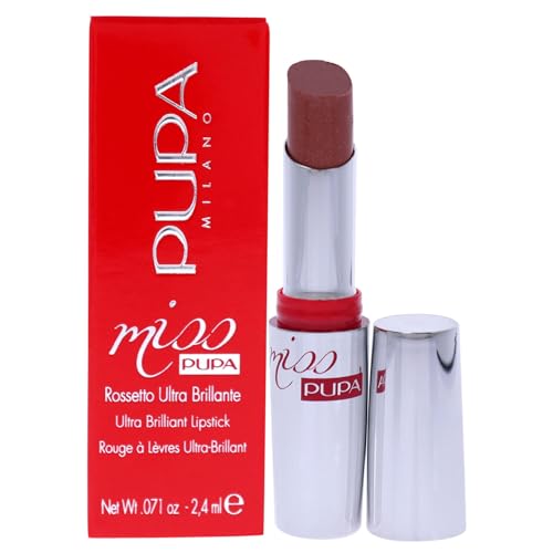 PUPA Milano Miss PUPA Milano Lipstick - Creamy, Ultra Pigmented Color For Lips - Nourishing Formula - Crystal-Effect Lipstick - Ultimate Boost Of Volume And Hydration - 600 Champagne - 0.071 OZ