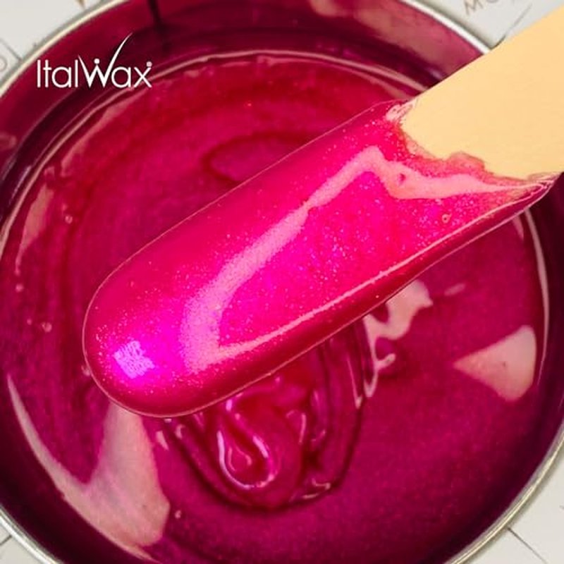 Italwax Cherry Pink Glowax - 400g / 14.10 oz - Hard wax beads for hair removal - Synthetic formulation ideal for sensitive skins - Recommended for delicate areas