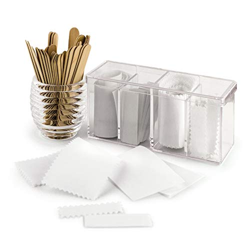 4-Compartment Makeup Organizer with Clear Lid - Bathroom & Vanity Storage