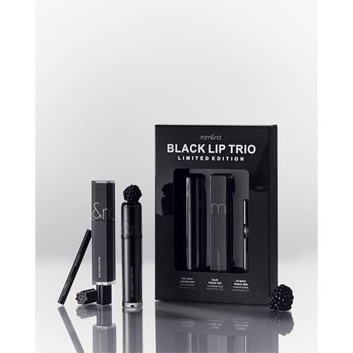 Rom&nd Black Lip Trio Limited Edition K-Beauty Set | Authentic Glossy, Matte & Liner | Hydrating, Buildable, Versatile Makeup Kit