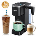 Tastyle Single Serve Coffee Maker with Detachable Milk Frother - Black